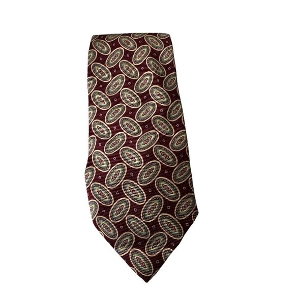 Polo By Ralph Lauren 100% Silk Hand Made In USA Geometric Office Corpcore Money - Picture 5 of 7